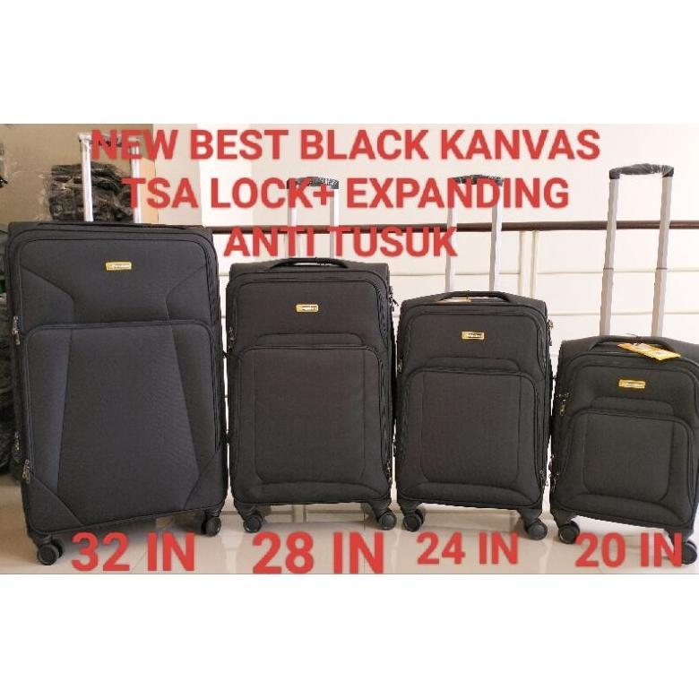 KOPER KAIN PRESIDENT 20 INCHI 24 INCHI 26 INCHI  28 INCHI dan 32INCHI KANVAS RODA 4 PUTAR TSA EXPAND