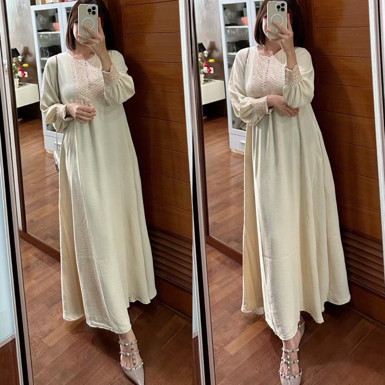 BELI SEKARANG KAFTAN WANITA BAJU LEBARAN PAKAIAN GAMIS BUSUI BUMIL FRIENDLY KAFTAN INDIA MEWAH