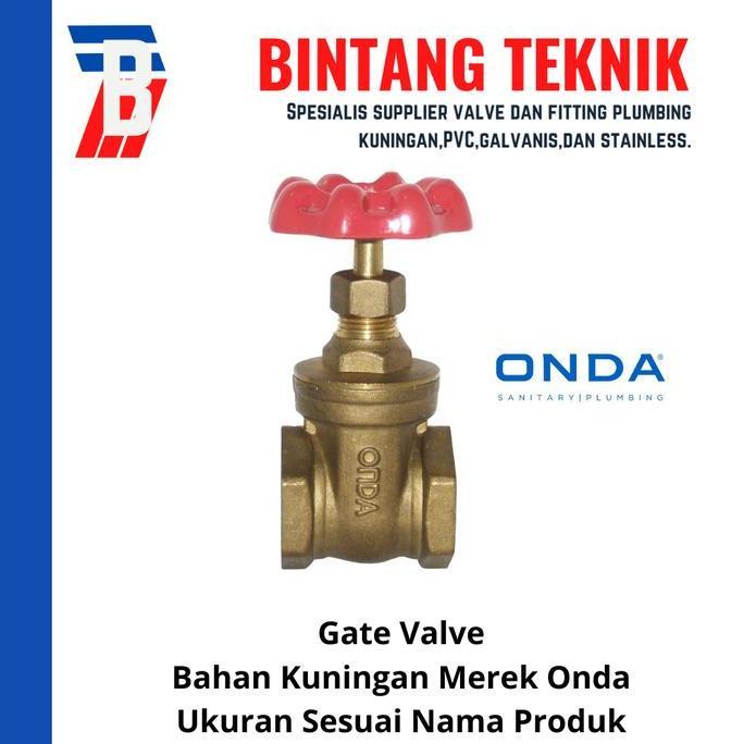 Gate Valve 12" Inch Kuningan Onda Terbaru 