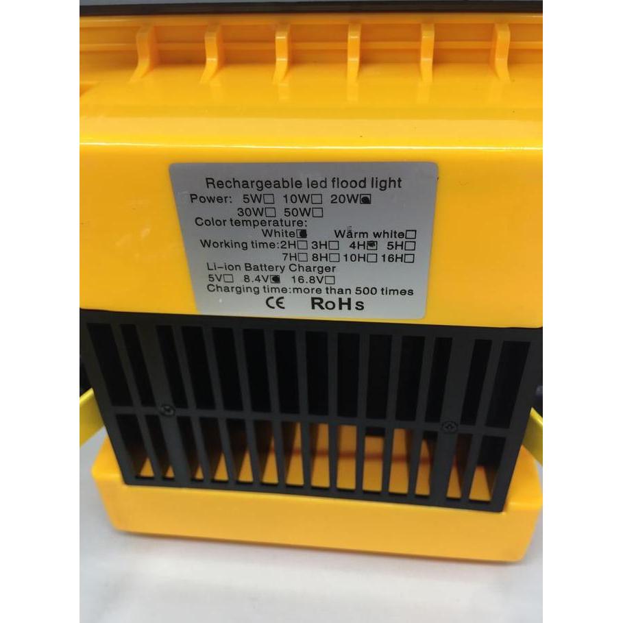 Murah Henseki Rechargeable Flood Light 20 Watt Lampu Sorot Emergency 20W