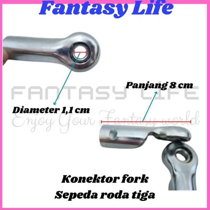 Promo Konektor Plat Besi Adaptor Tahanan Ban Depan Ke Fork Sepeda Roda Tiga Cod