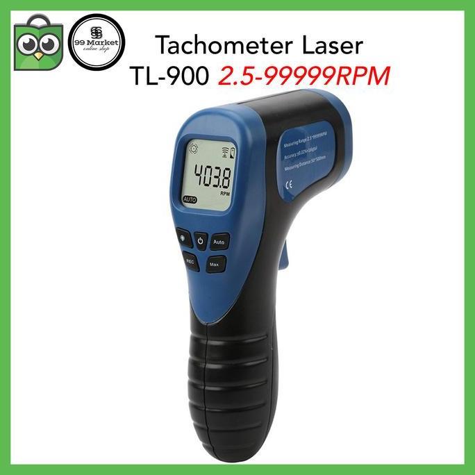 TERMURAH - Tachometer Laser TL-900 Digital Non-Contact 99999RPM Tacho RPM Meter Alat Ukur Kecepatan 
