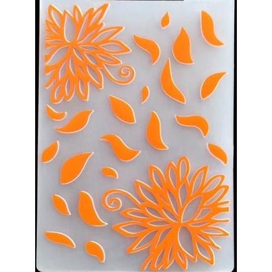 Fallin Petals Flower Plastic Embossing Folder