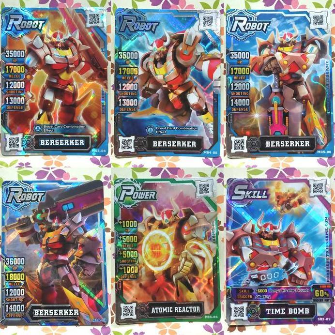 hero of robots silver BERSERKER robot - power - skill - set combo