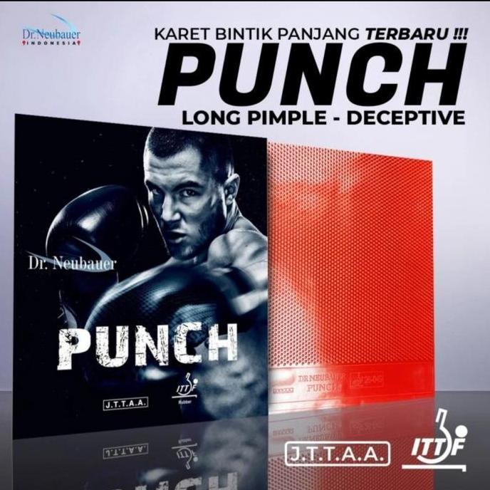 HARGA DISC - Karet Bat Tenis Meja Pingpong Dr. Neubauer Punch OX Bintik Panjang