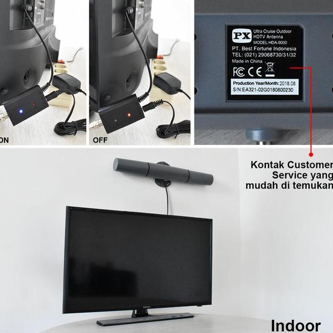 Youii- Px Hda9000 - Indoor Outdoor Antena Tv Digital Indoor Outdoor Hda 9000