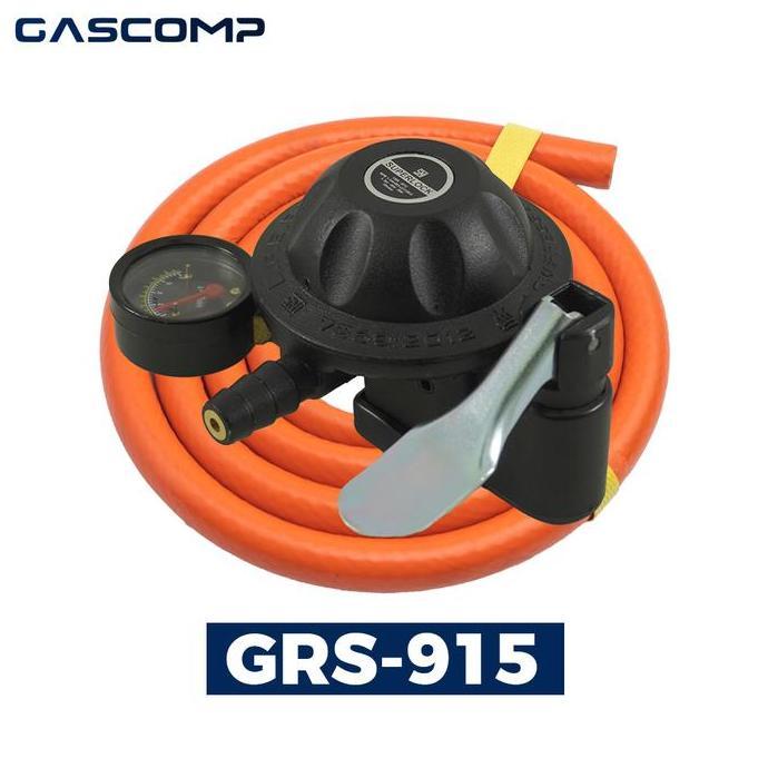 Youii- Gascomp Paket Regulator Superlock 01 Klik + Selang (Grs-915) Regulator Kompor Gas Superlock R