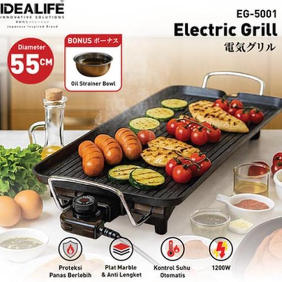 TERLARIS - Idealife EG-5001 Electric Grill / EG5001 Alat Pemanggang Listrik / IL-116S Panggangan Lis