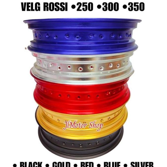 VELG ROSSI RING 17 250 300 350 - VELG VROSSI RING 17 250 300 350 HITAM MERAH GOLD SILVER BIRU LUBANG