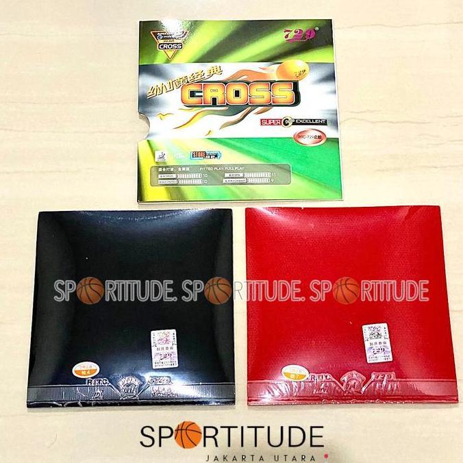 NEW Karet Bat Pingpong Karet Bet Pingpong Rubber 729 CROSS Isi Sepasang