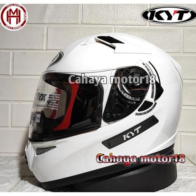 TERLARIS - HELM KYT K2 RIDER SOLID WHITE|PUTIH FULL FACE