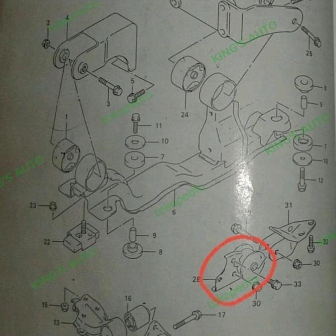ENGINE MOUNTING BELAKANG KARIMUN KOTAK