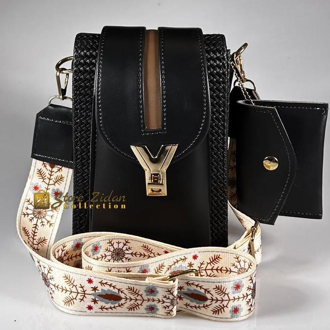 Murah Store Zidan - KAGURA BAG TAS WANITA DOMPET HP Bisa Untuk Muat 2 Handphone Selempang Kulit Non 