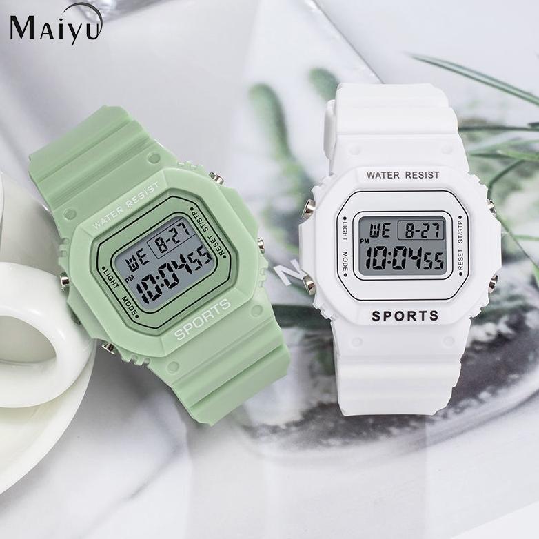 ORIGINAL JAM TANGAN WANITA A0022 JAM TANGAN LED ELEKTRONIK KOTAK KECIL