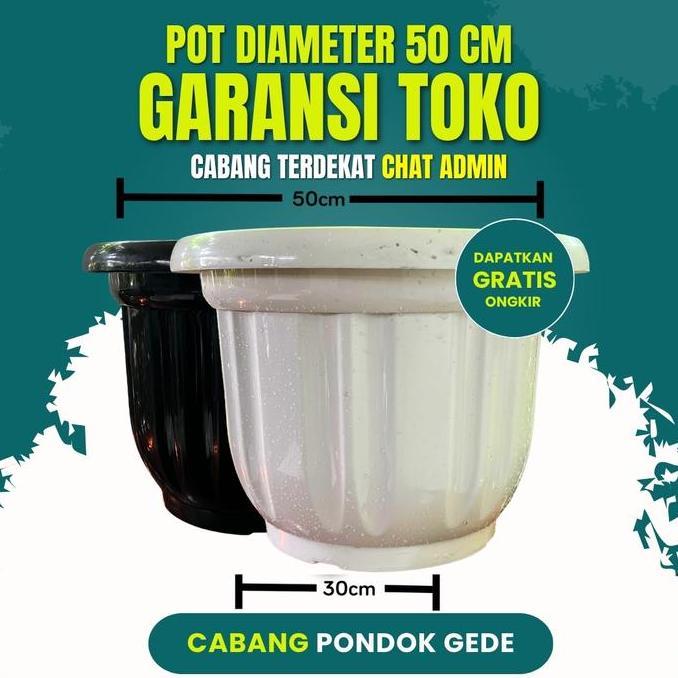 Lokasi Pondok Gede Grosir Pot 50 cm hitam bunga tambulapot