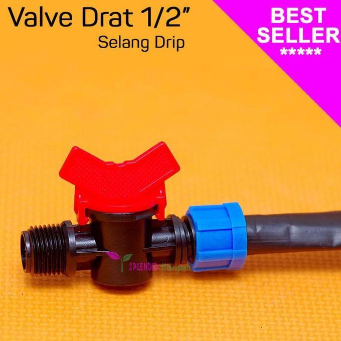 (PE) Valve / Kran Drat 1/2" Selang Drip
