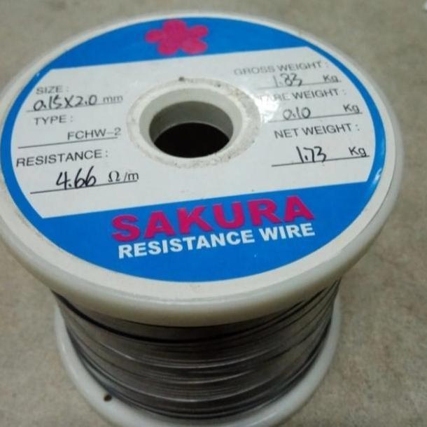 BEBAS ONGKIR - KAWAT NIKELIN  0,15 X2mm TEBAL 0,15MM LEBAR 2 MM BERAT 7 ons