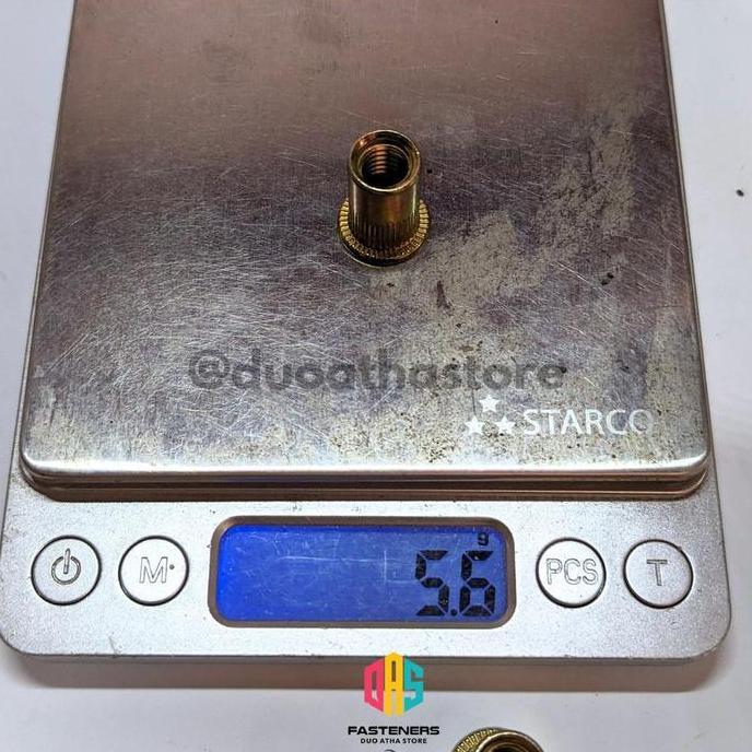 (HM) Rivet Nut M8 Yellow / Mur Rivet M8 Kuning / Insert Nut M8 / Sert Nut