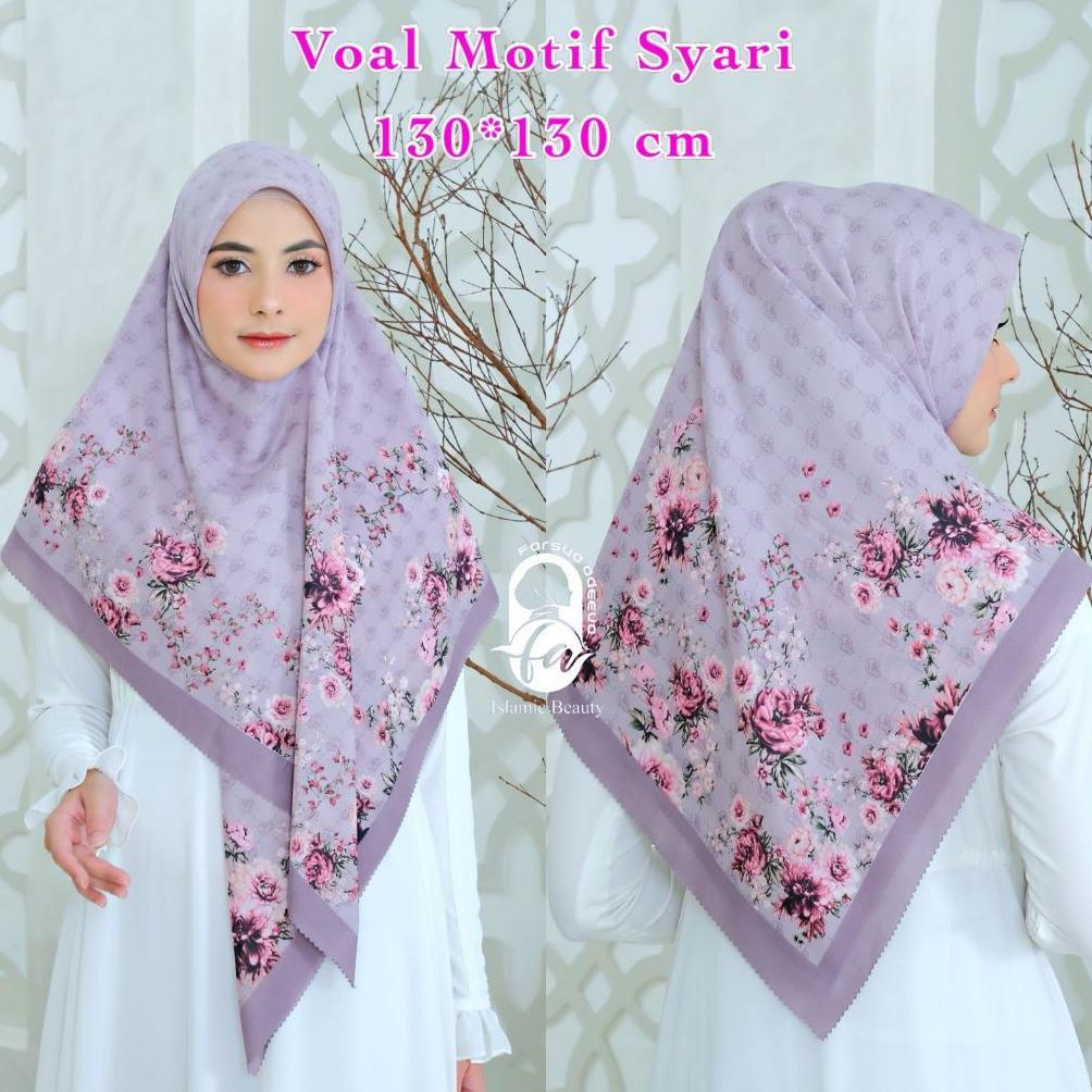 Harga Grosir Voal motif Jumbo/ Voal motif syar'i /Voal Motif size 130x130