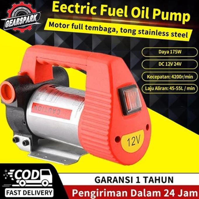 QINGACHO COD Pompa Solar DC 12 Volt Mesin SedotMinyak oli Air 12V Oil Transfer Pump