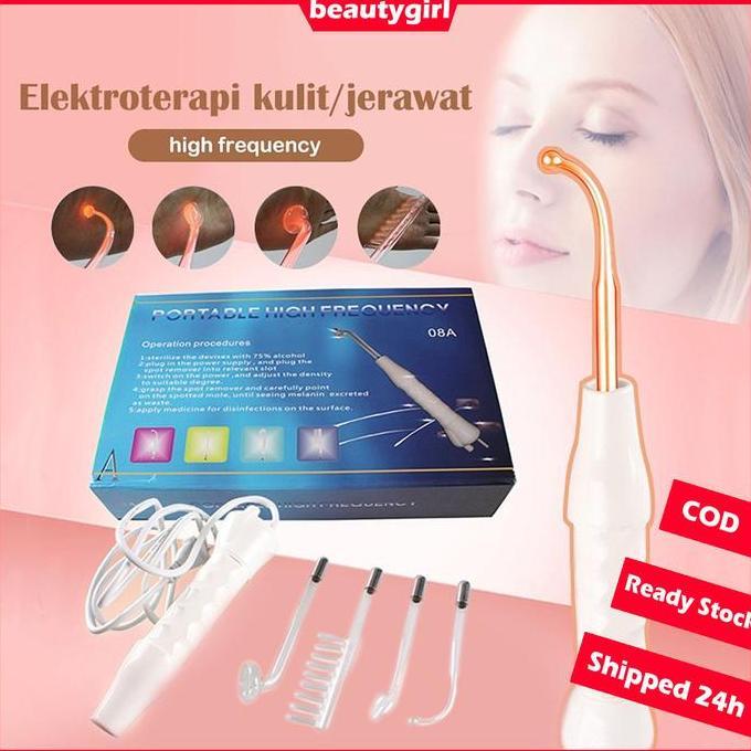 QINGACHO Penjual Lokal4 in 1 high frequency hf frekuensi tinggi alat facial portable skincare kecant