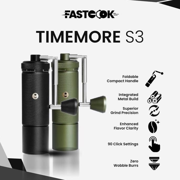Promo Timemore S3 Grinder Kopi Timemore Chestnut S3 Coffee Grinder S2C 890 Burr Aluminium Alloy Stai