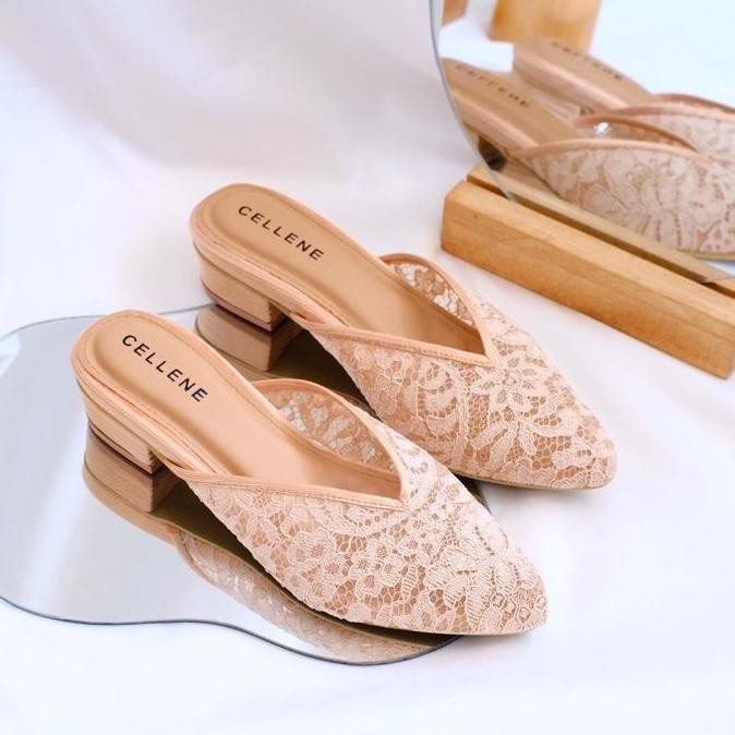 Cellene V Bassic Lace Nude Shoes Wanita