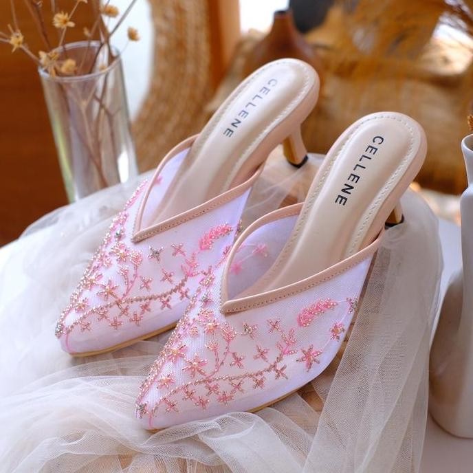 Cellene Melrose Beads Heels / Wedding Shoes Payet Sepatu Pengantin