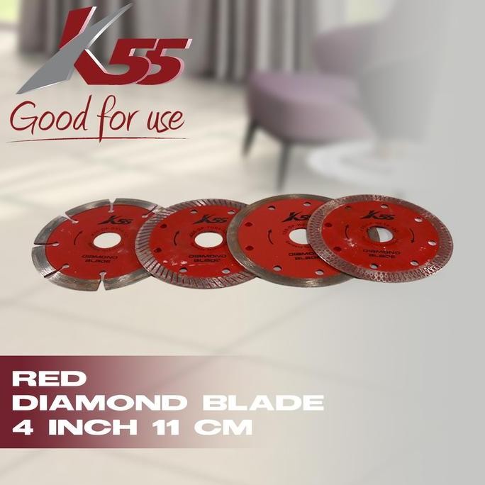 K55 Mata Potong Keramik Basah 110mm / RED WET DIAMOND BLADE