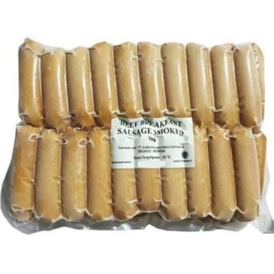Kansas smoked beef breakfast sausage sosis sapi asap 1kg