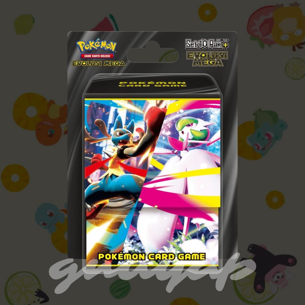 set 10 pack plus + evolusi mega MA1 mega brave mega symphonia M1S M1L booster pack pokemon tcg indon