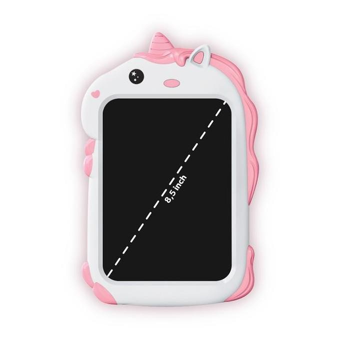 KIDDY STAR 8.5 INCI LCD DRAWING BOARD UNICORN - PUTIH/PINK