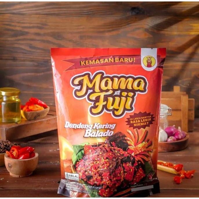 Dendeng Balado Daging Sapi Asli Mamafuji 100% Halal Daging Balado Kering pedas Kriuk 200g TERLARIS/D