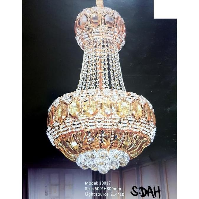 LAMPU GANTUNG KRISTAL 10017 / LAMPU HIAS / LAMPU VOID TANGGA Murah