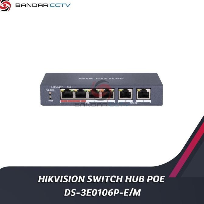 Hikvision Switch Hub POE DS 3E0106P EM