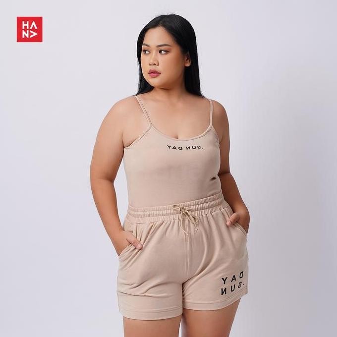 Promo Hana Fashion - Kimmy Set Sunday Printing/Set Tank Top Dan Celana Pendek Wanita- St026 Setelan 