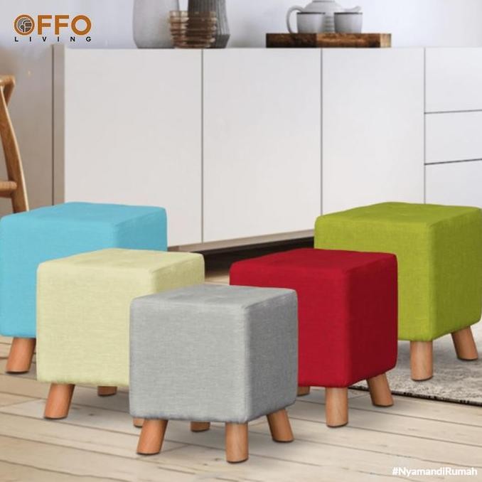 Ebayfash- Offo Living Furniture - Sofa Puff Monica Square Kursi Sofa