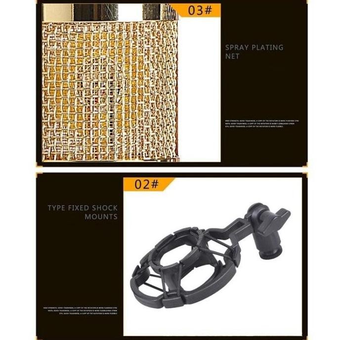 SINISTER- PAKET RECORDING LENGKAP Microphone Mic Condenser BM 800 Stand Mic Soundcard + V8 Set Mikro