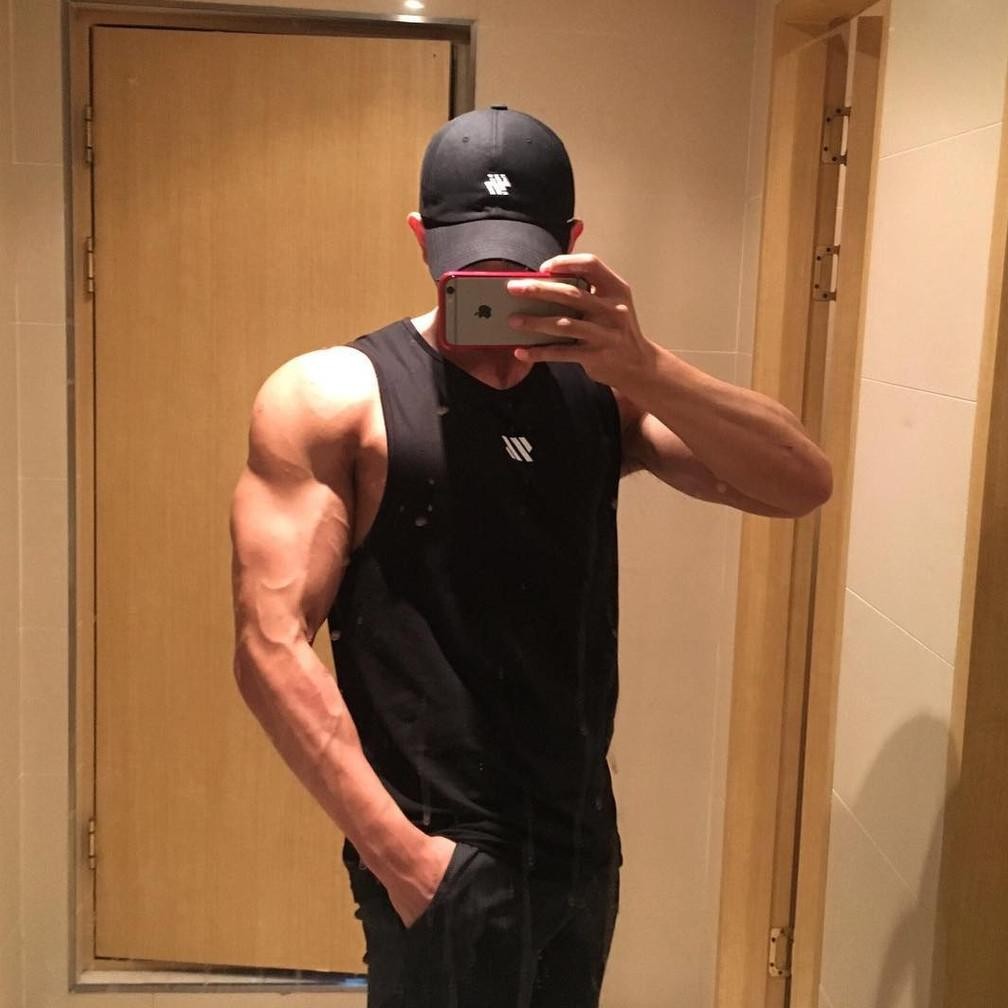 SL380 Singlet GYM - Kaos Gym Fitnes - Baju Training Fitness Pria