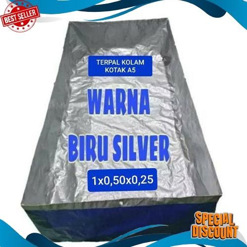 Ready Stock TERPAL KOLAM IKAN A5 1x0,50x0,25/ kolam kotak/Terpal ikan/Terpal kolam mini/Terpal ikan 