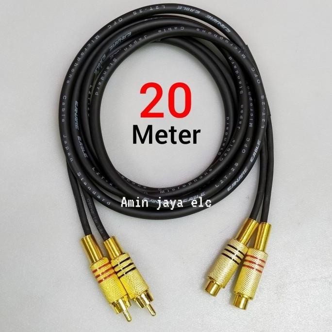 Kabel Jack Rca Male To Female Panjang 20 Meter