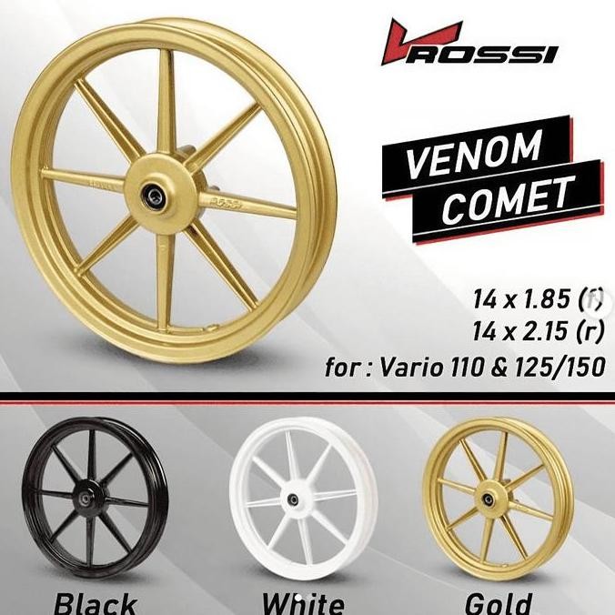 COD Velg Vrossi/V Rossi Venom Comet Palang 8 Ring 14 185/215 Vario 110 125 150 Beat FI Scoopy Spacy 