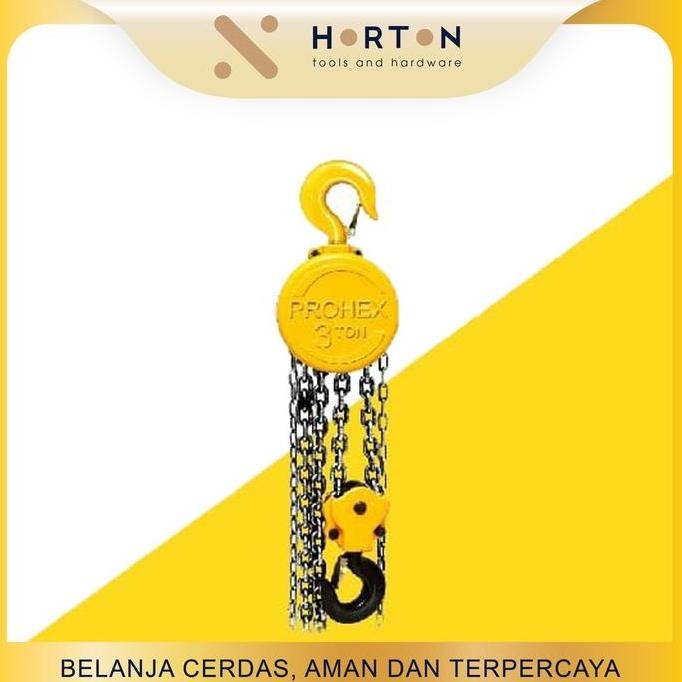 Premium HASSTON PROHEX Chain Block / Takel 1 Ton x 3 Meter Promo