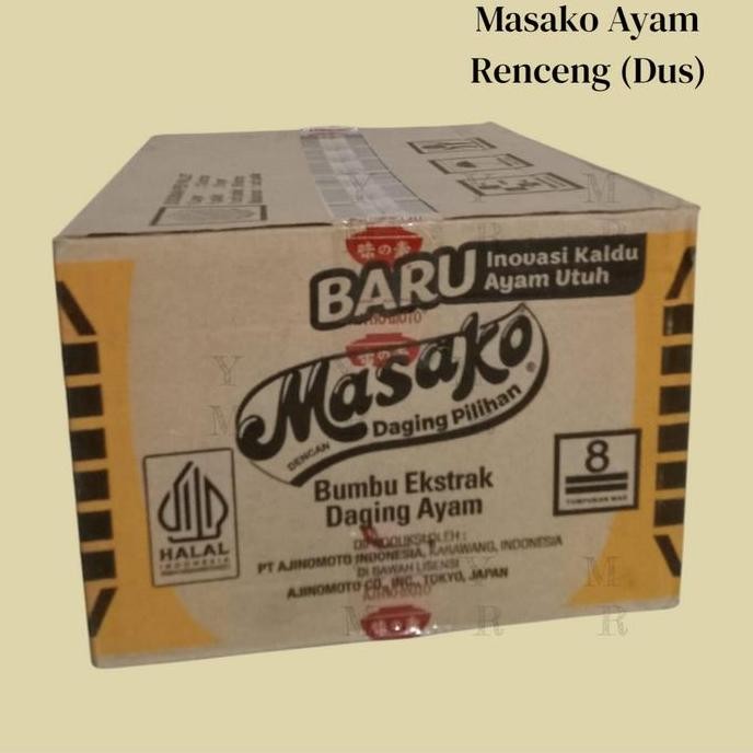 Masako Bumbu Kaldu Ayam / Penyedap Rasa Ayam 1 Karton 60Renceng (1 Dus)