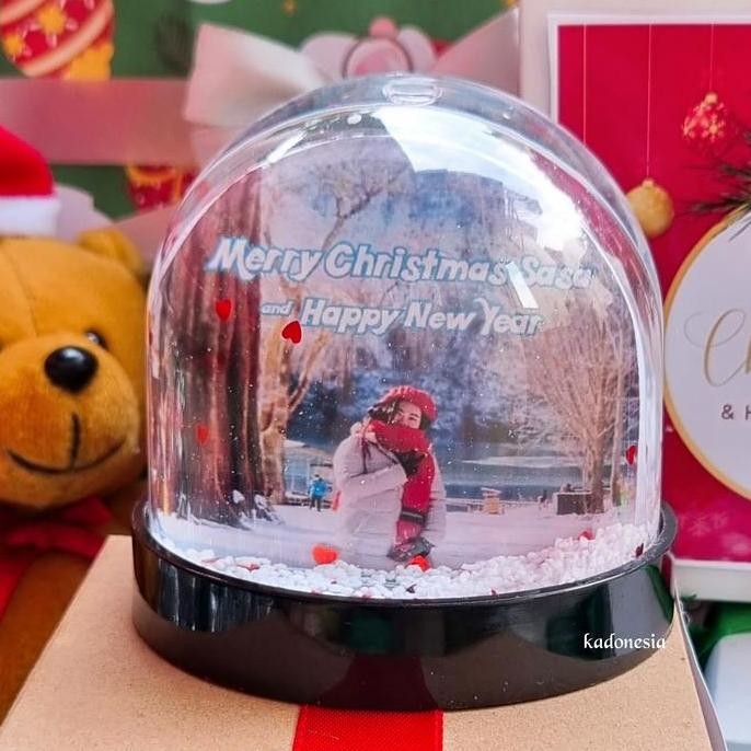 Kado Natal / Hadiah Natal / Snowball Custom / Bola Salju Foto AME