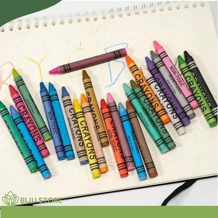 PENSIL CRAYON CRAYONS KRAYON  PEWARNA NON TOXIC KECIL POCKET COLORING 1 SET ISI 24 WARNA ALAT MEWARN