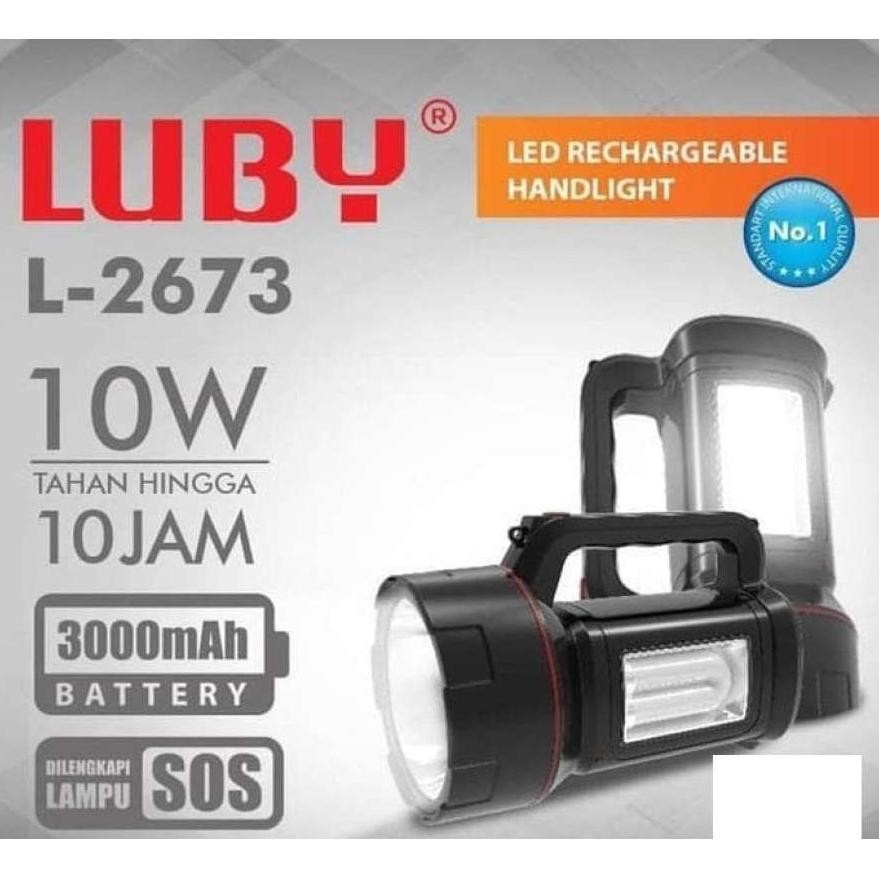 LUBY Senter Emergency 2673 / Senter Cas Luby L-2673 LED (K) Senter