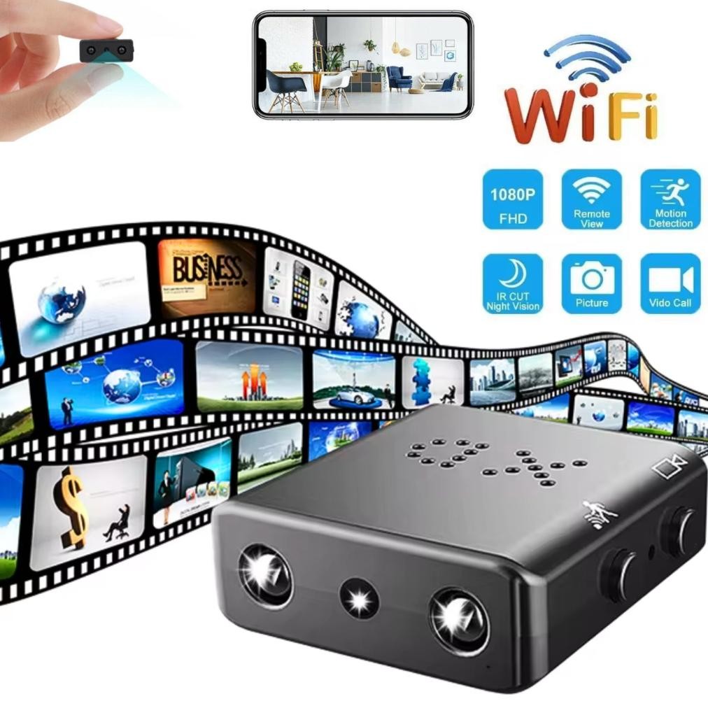 PUSAT XD Kamera CCTV Mini WiFi jarak jauh lewat hp tanpa kabel tersembunyi Spy pengintai 1080p X15 k