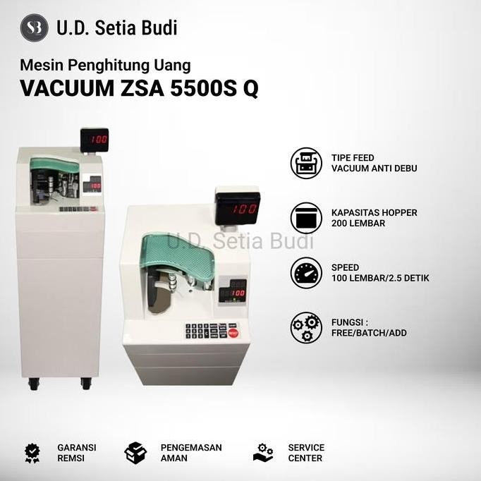 NEW Mesin Penghitung Uang Vacuum ZSA 5500SQ Asli dan Bergaransi