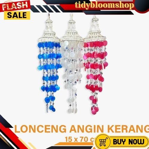 New Lonceng Angin Kerang - Wind Chime - Kerang Gantungan - Kerang Kap Lampu - Kerang Dekorasi - Kera